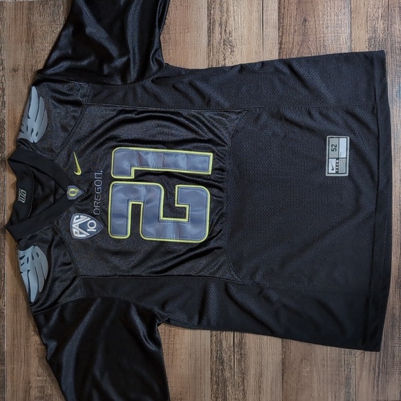 Nike Oregon Ducks #21 Stitched Football Jersey LaMichael James Size 52 In Black - Picture 1 of 13